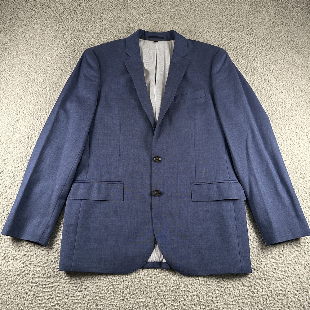 J.Crew Ludlow Suit Jacket Mens 40R Blue Wool Slim Fit Tollegno 1900 Blazer